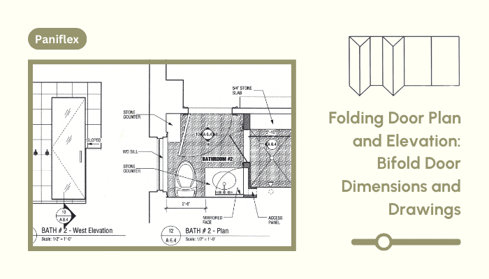 Folding Door Plan and Elevation: Bifold Door Dimensions and Drawings